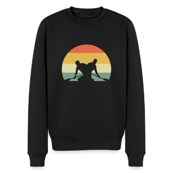 Kajak Kajakfahren - Männer Premium Bio Pullover - Schwarz - Vorne - Nico (187cm)