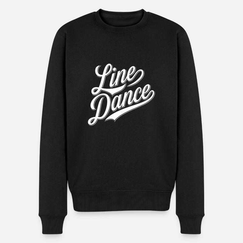 Line Dancing Country Dance - Line Dance Tanzen - Männer Premium Bio Pullover - Schwarz