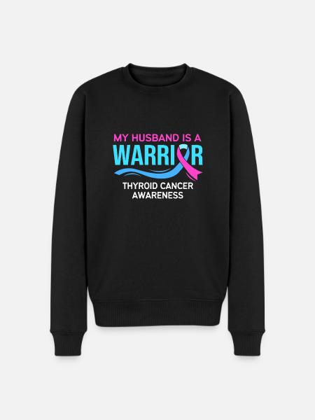 Thyroid cancer - Men's Premium Organic Jumper - black