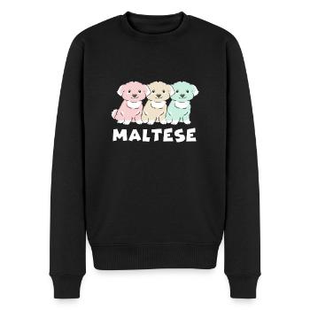 Maltese - Men's Premium Organic Jumper - black - Front - Nico (187cm)