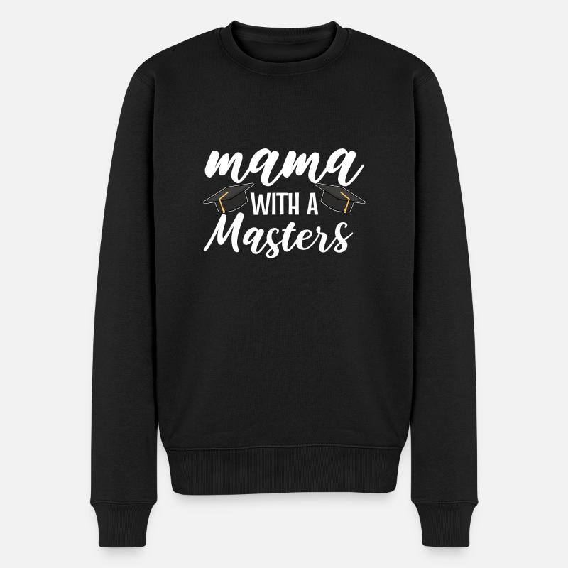 Master Studium Abschlussfeier Mutter Mama - Männer Premium Bio Pullover - Schwarz