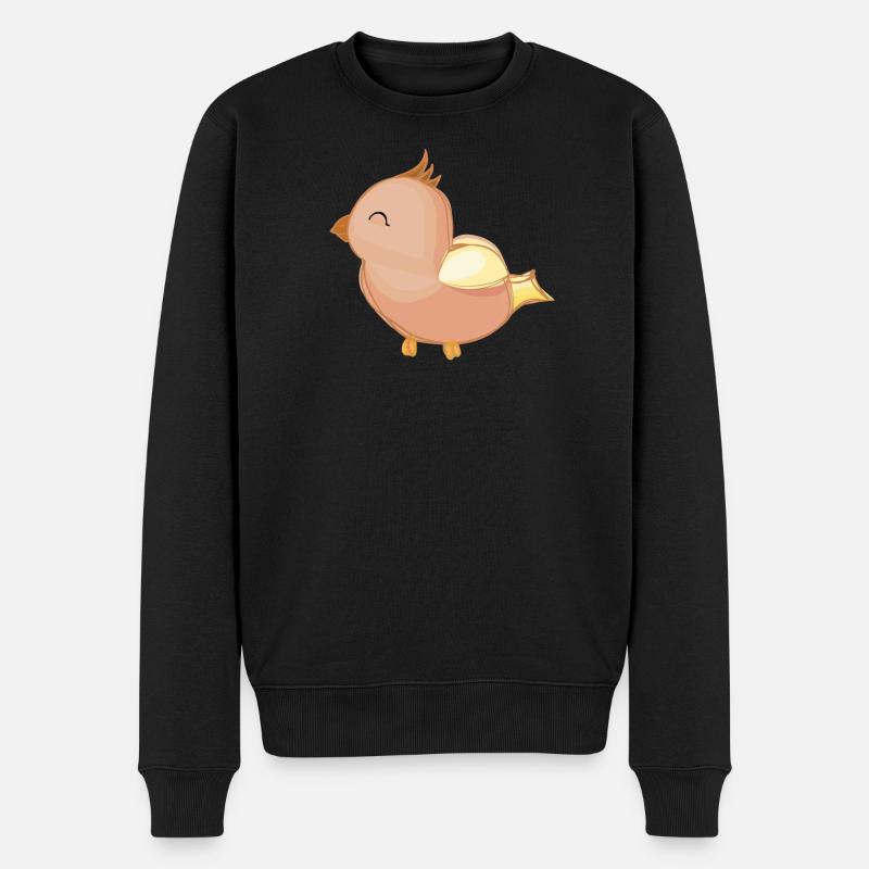 Vögelchen Vogel - Männer Premium Bio Pullover - Schwarz