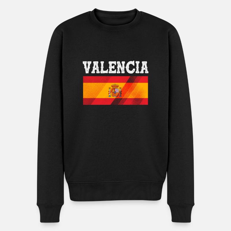Spanisch Valencia - Männer Premium Bio Pullover - Schwarz