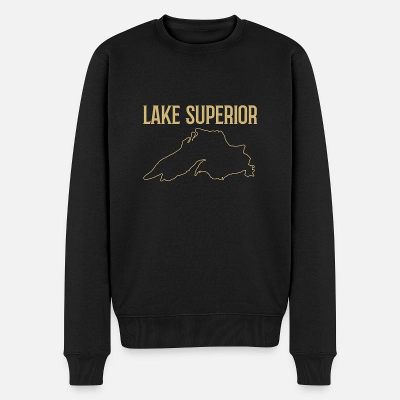 Great Lakes - Männer Premium Bio Pullover - Schwarz
