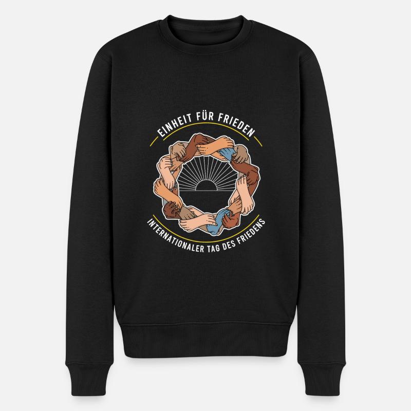L’unité pour la paix - Pull Premium bio Homme - noir