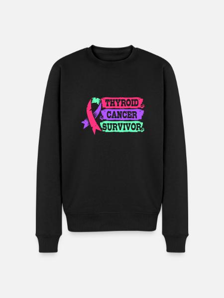 Thyroid cancer - Men's Premium Organic Jumper - black
