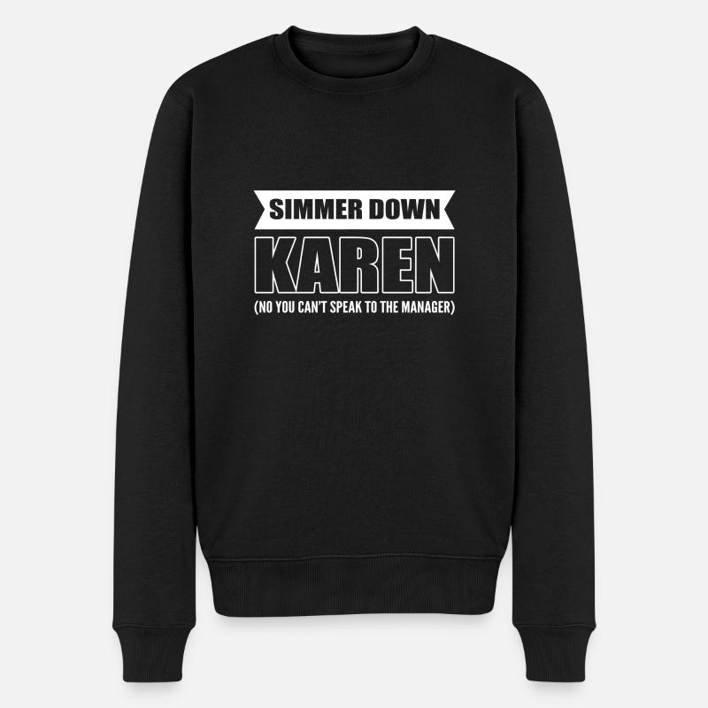 Karen - Männer Premium Bio Pullover - Schwarz