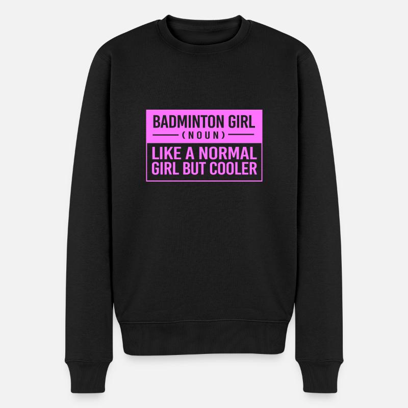 Badminton - Männer Premium Bio Pullover - Schwarz