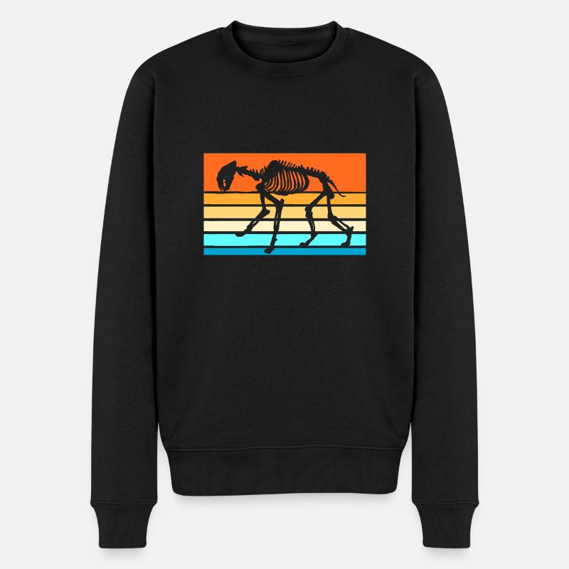 Säbelzahntiger - Männer Premium Bio Pullover - Schwarz