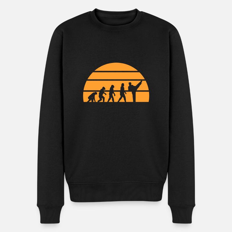 Karate Selbstverteidigung - Männer Premium Bio Pullover - Schwarz