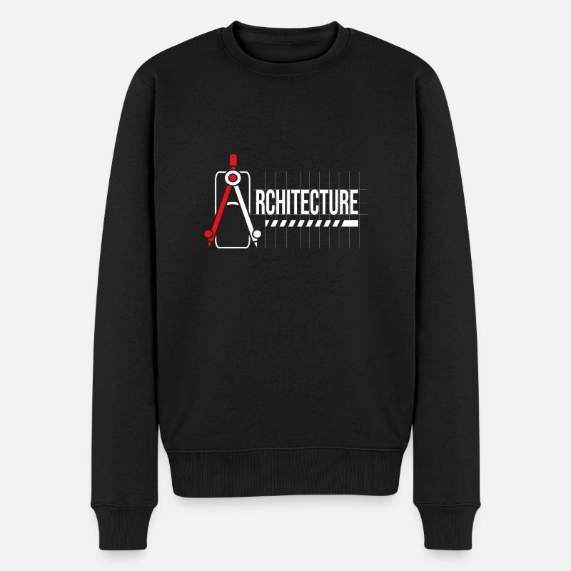 Architekt Architektur - Männer Premium Bio Pullover - Schwarz