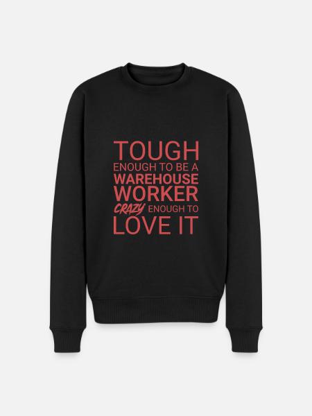 Warehouse Worker Crazy - Men's Premium Organic Jumper - black