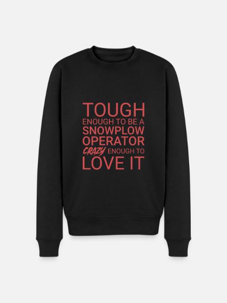 Snowplow Operator Crazy - Men's Premium Organic Jumper - black
