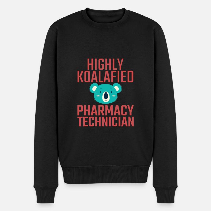 Technicien en pharmacie Koalafied - Pull Premium bio Homme - noir