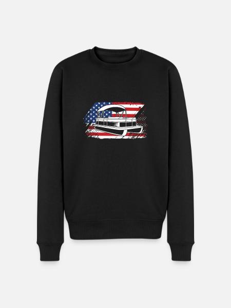 Pontonboot Boot Boote - Männer Premium Bio Pullover - Schwarz