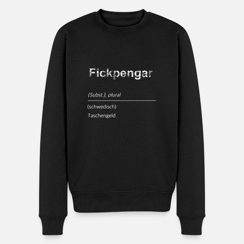 Schwedischer Slang Taschengeld - Männer Premium Bio Pullover - Schwarz