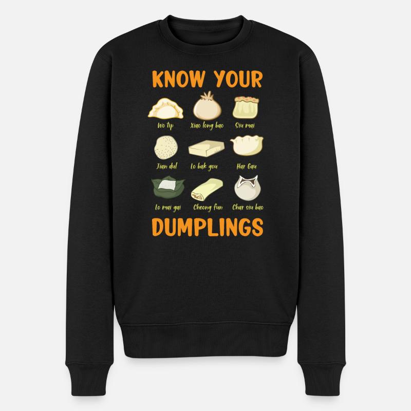 Tes dumplings - Pull Premium bio Homme - noir