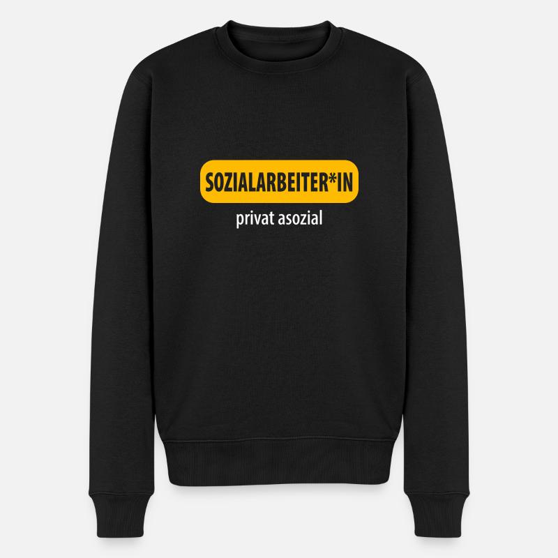 Soziale Arbeit - Männer Premium Bio Pullover - Schwarz
