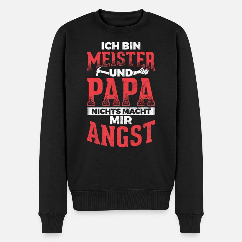 Meister Geschenk Prüfung - Männer Premium Bio Pullover - Schwarz
