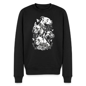 List dog - Men's Premium Organic Jumper - black - Front - Nico (187cm)