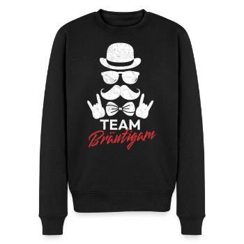 Hochzeit Heiraten Verlobung JGA Team Bräutigam - Männer Premium Bio Pullover - Schwarz - Vorne - Nico (187cm)