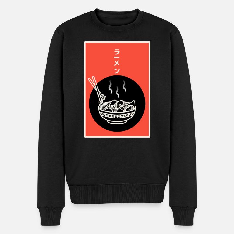 RAMEN - Männer Premium Bio Pullover - Schwarz