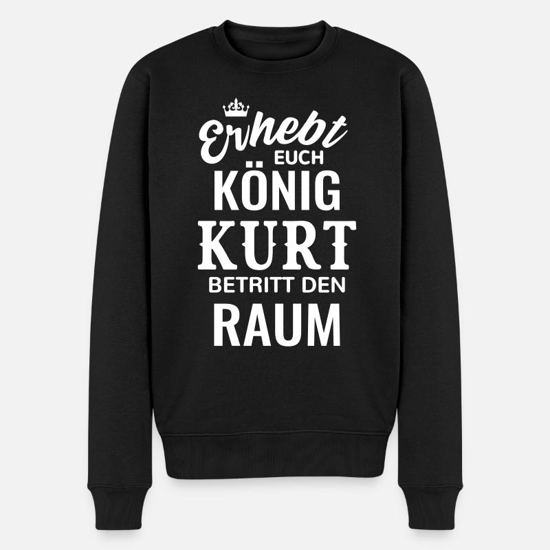 Name Kurt König Geschenkidee Geburtstag lustig - Männer Premium Bio Pullover - Schwarz