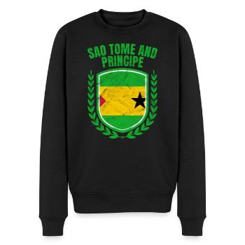 São Tomé-et-Príncipe - Pull Premium bio Homme - noir - Devant - Nico (187cm)