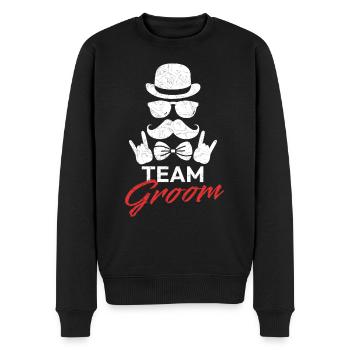 Marié Mariage Mariage JGA Équipe Groom - Pull Premium bio Homme - noir - Devant - Nico (187cm)