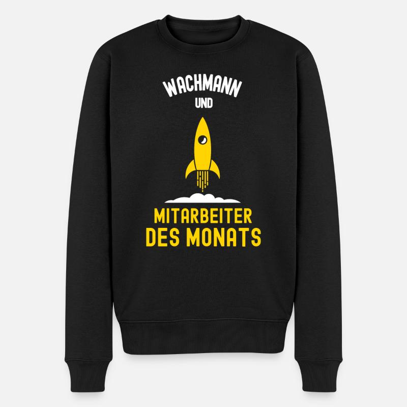Wachmann Mitarbeiter des Monats Sicherheitsdienst - Männer Premium Bio Pullover - Schwarz