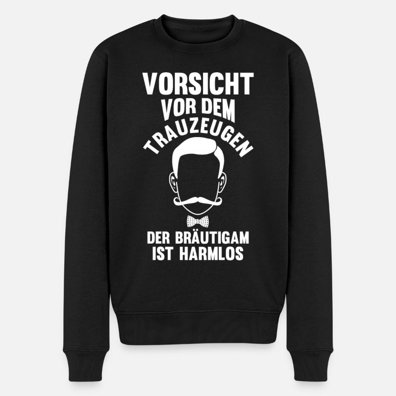 Trauzeuge - Männer Premium Bio Pullover - Schwarz