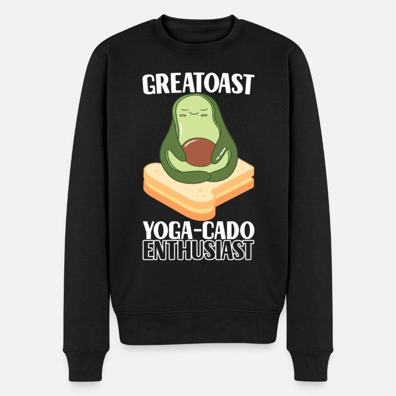 Avocado Toast - Männer Premium Bio Pullover - Schwarz
