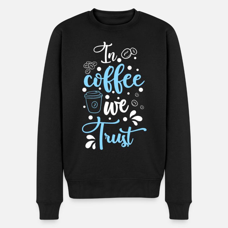 Espresso Caféine Café Lovers Bar - Pull Premium bio Homme - noir