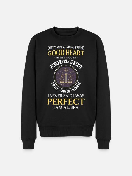 Libra Astrology Superstition Heaven - Men's Premium Organic Jumper - black