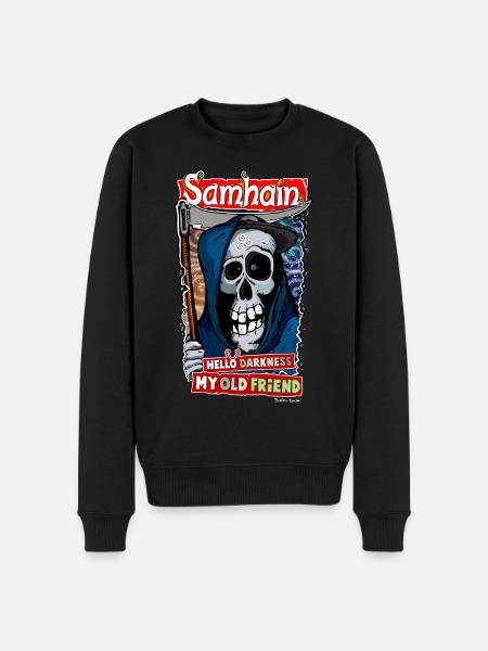 Der Klang von Samhain - Männer Premium Bio Pullover - Schwarz