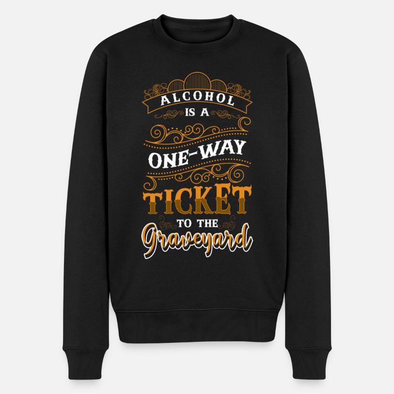 Bier Säufer Alkoholfreies Bier - Männer Premium Bio Pullover - Schwarz