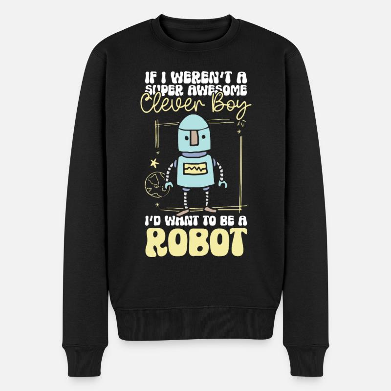 Technicien en robotique mécanique Android - Pull Premium bio Homme - noir