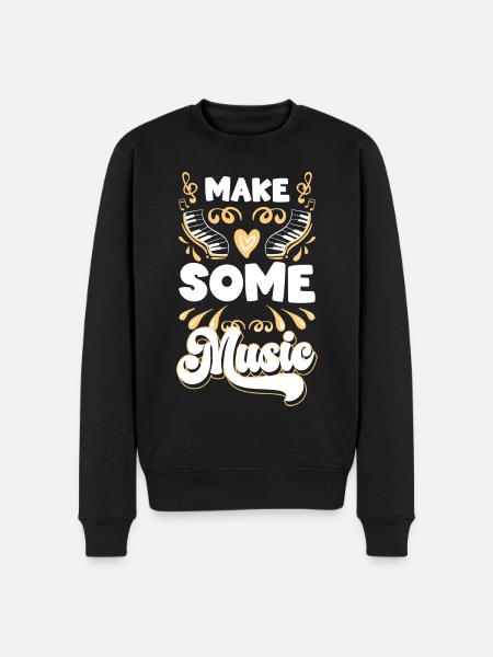 Musician Passion Melody Dancing - Men's Premium Organic Jumper - black