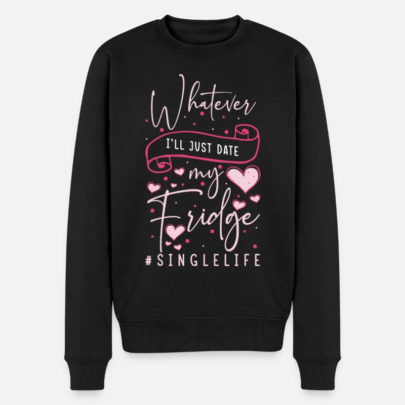 Single Party Humor - Männer Premium Bio Pullover - Schwarz