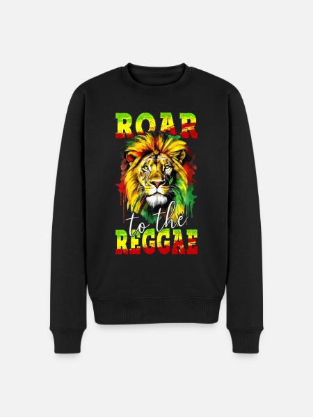 Leo Jamaica Färger Reggae Rasta Rastafari Roar - Ekologisk premiumtröja herr - svart