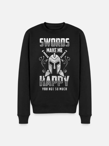 Sword Fighting Battle Saber - Men's Premium Organic Jumper - black