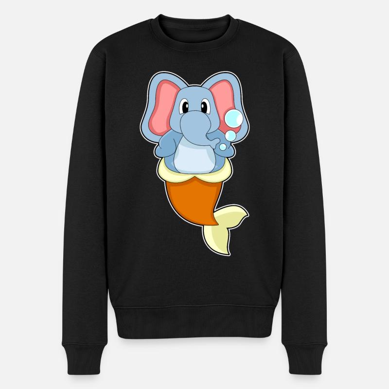 Sirène éléphant - Pull Premium bio Homme - noir