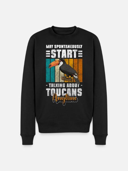 Toucan Animal Parrot - Men's Premium Organic Jumper - black