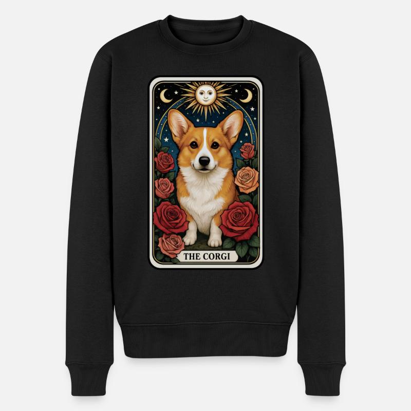 Corgi - Männer Premium Bio Pullover - Schwarz