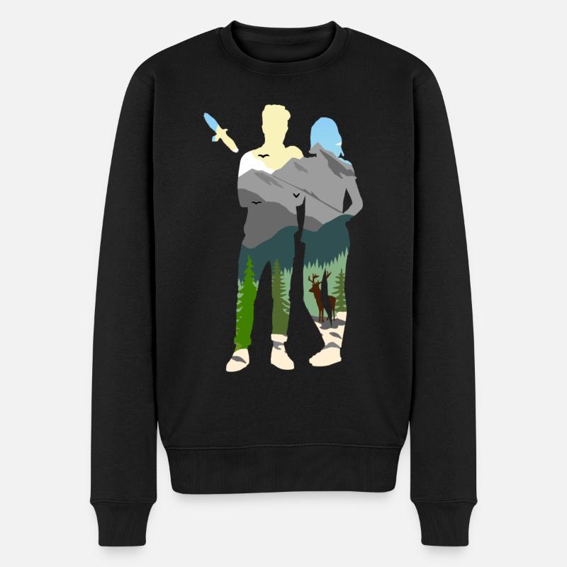 Randonneurs - Pull Premium bio Homme - noir