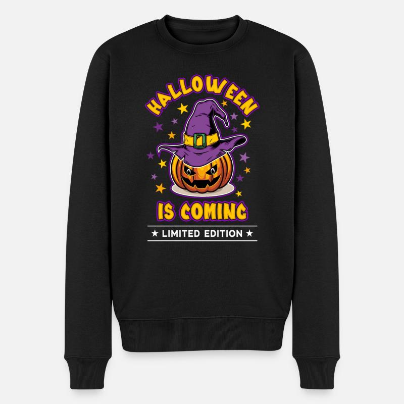 Halloween - Männer Premium Bio Pullover - Schwarz