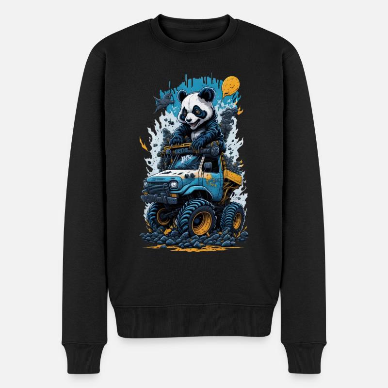 Panda - Pull Premium bio Homme - noir