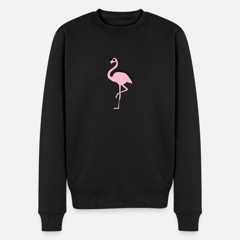 Flamingogang - Männer Premium Bio Pullover - Schwarz