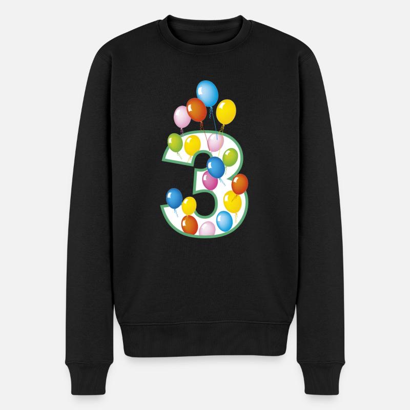 troisième anniversaire 3 ans - Pull Premium bio Homme - noir