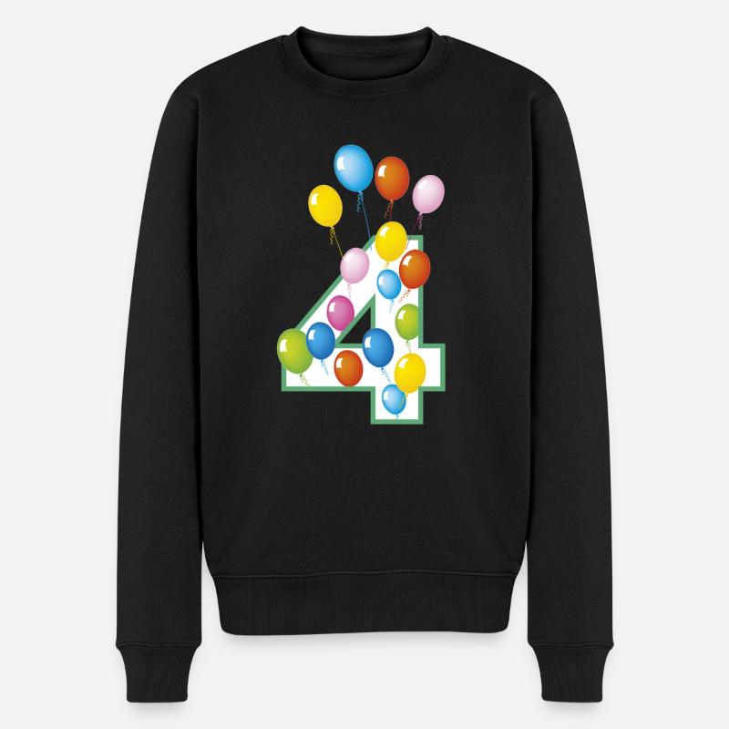 4 quatrième anniversaire, quatrième - Pull Premium bio Homme - noir